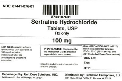 Sertraline Hydrochloride 100 mg (8744107601 Sertraline Hydrochloride 100 mg)